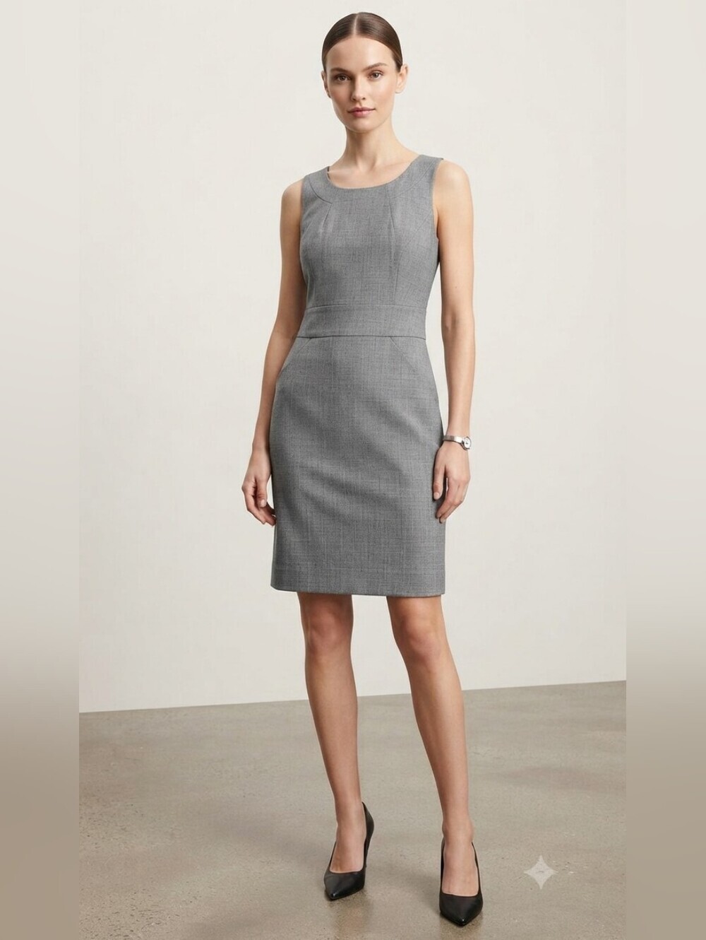 J. Crew 100% Wool Sleeveless Midi Sheath Dress, Size 0